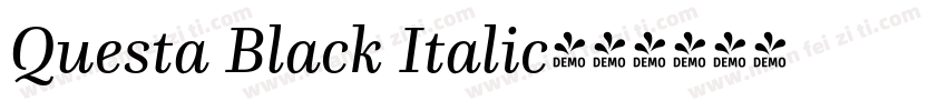 Questa Black Italic字体转换